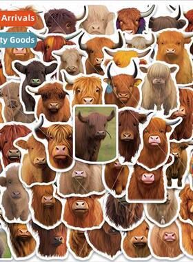 52 popular cartoon yak graffiti stickers luggage guitar skat