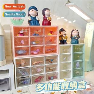 drawer transparent storage box organi Desktop desk organizer