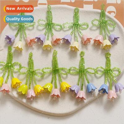 Macaron color clash sweet tulip tassel flowers diy handmade