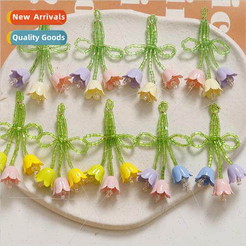 Macaron color clash sweet tulip tassel flowers diy handmade