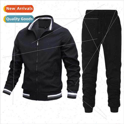 2023 new mens casual jacket fashion simple padded sweat pant