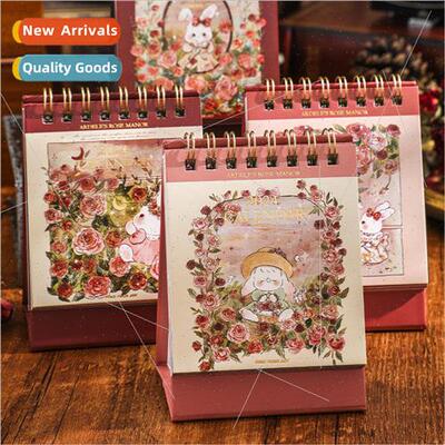 Adeles Rose Manor 2024 Desktop Calendar mini Vintage Style t