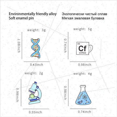 Section gene chain brooch experiment bottle cf microscope ba