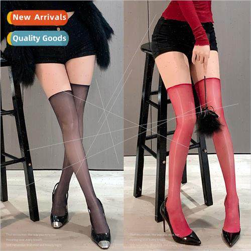Oiled stockings female bright silk borderless ultra-thin sto