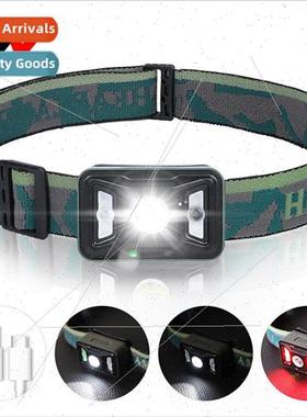 Strong light headlamp USB rechargeable waving sensor headlam