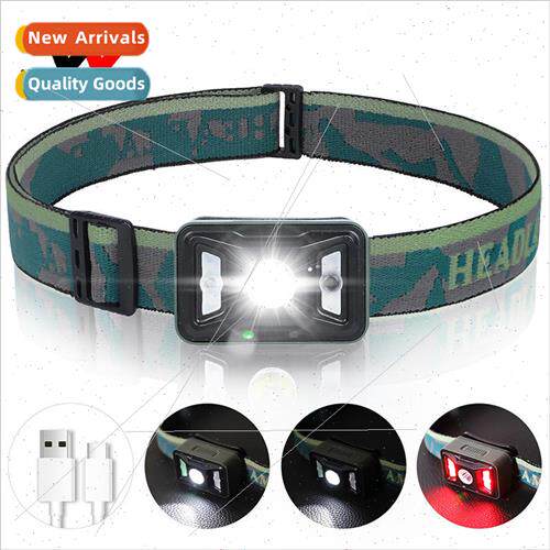 Strong light headlamp USB rechargeable waving sensor headlam