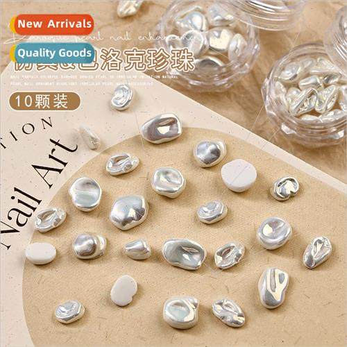 Nail jewelry baroque pearl imitation shell -porous high-glos