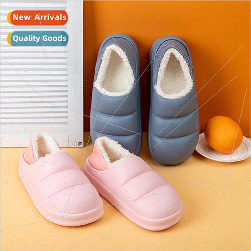 Waterproof cotton slippers female winter package with home h