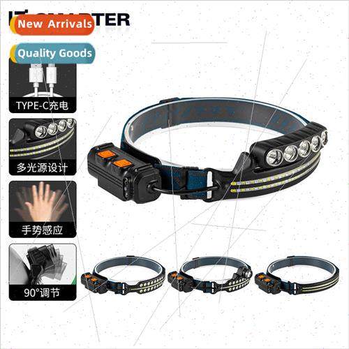 New LED mini multi-function waving sensor head mounted light