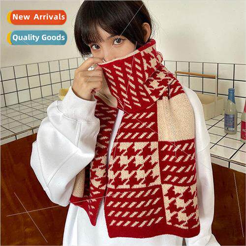 Fashion scarf female fall and winter Korean  of the red plai