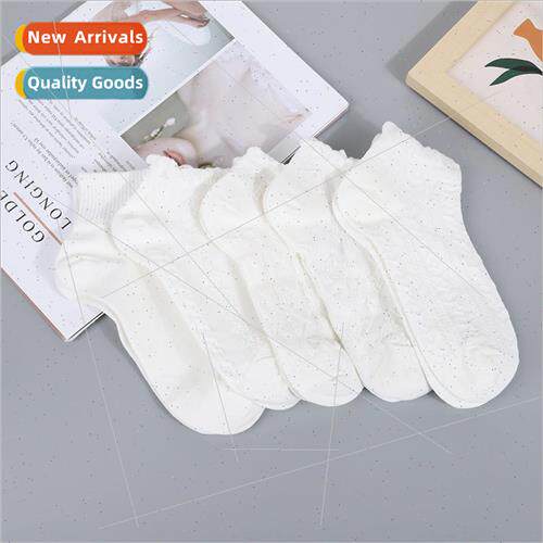 Summer bubble mouth lace socks low womens boat socks white s