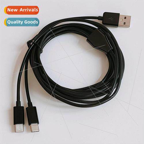 2 meters USB one to two TYPE C charging cable multaneously c