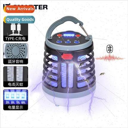 LED electric shock mosquito lamp with bluetooth sound USB re