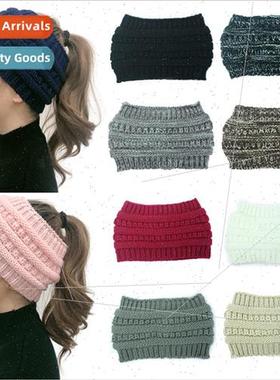 2020 autumn and winter knitted hair band female wide edge he