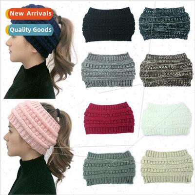2020 autumn and winter knitted hair band female wide edge he