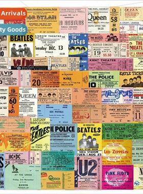 55 pcs pack of vintage tickets tickets handbook stickers gra
