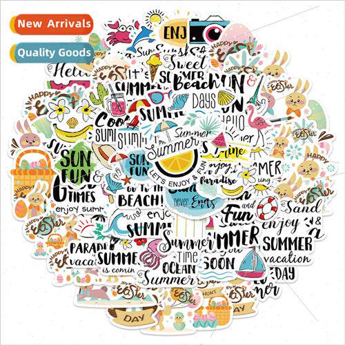 56 cartoon holiday small fresh graffiti stickers can be deco
