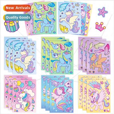 6/package pass pony face stickers Make a face puzzle sticker