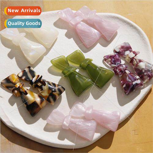 Korean  of the light luxury wind acetate colorful bow bangs