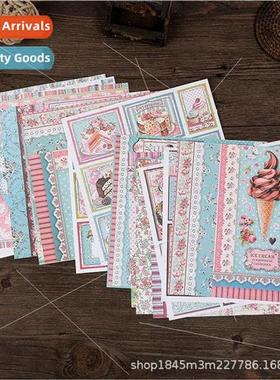 Dessert 16 pink and blue  lace background paper afternoon te