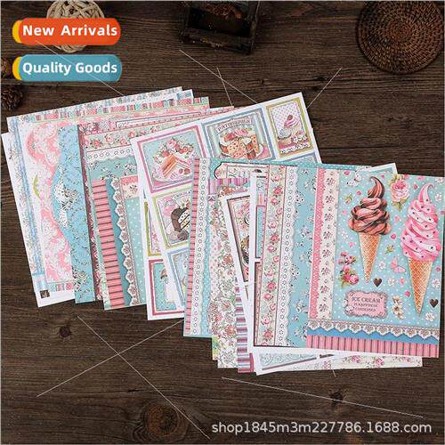 Dessert 16 pink and blue  lace background paper afternoon te