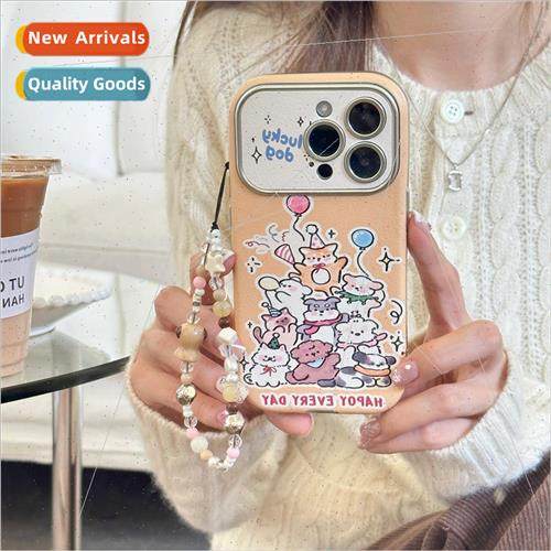 Korean  ins cute party puppy 适用 iPhone 13/12 chain 15ProMa