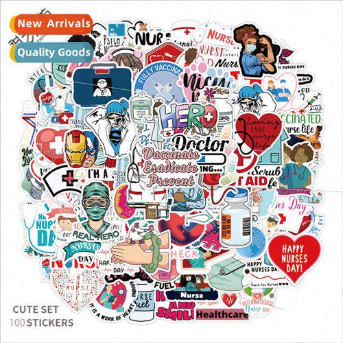 100 New Nurses Day Doodle s ggage Helmet Thermos Car s
