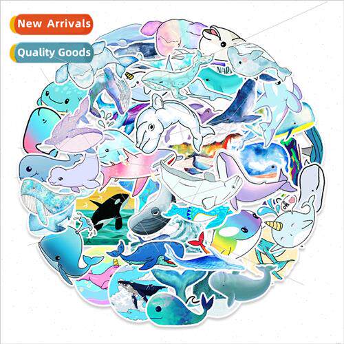 50 Whale Graffiti Stickers Car ggage Cell Phone Fridge Decor