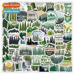 cartoon grove green 100 decorative stickers trees 适用est