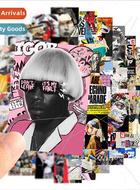 50 art tear splicing graffiti stickers cell phone case guita