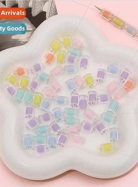 Acrylic transparent column glossy beads in beads scattered b