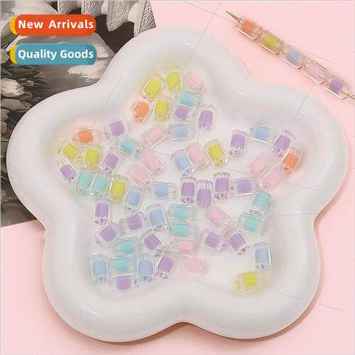 Acrylic transparent column glossy beads in beads scattered b