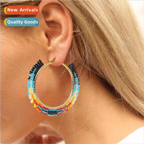 2021 fall and winter  American wind geometric type rice bead