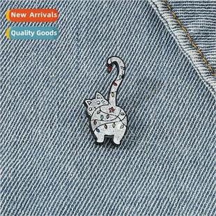 cat metal badge Personalized lights quirky color creative