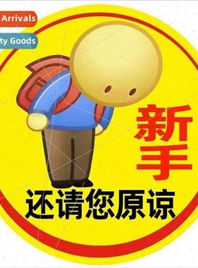 Please let me internship car stickers magnetic female driver