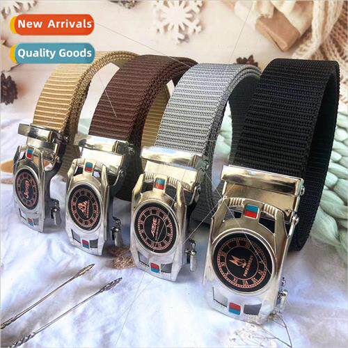 Winter Mens Decorative Faux Nylon Automatic Belt Fashion Out