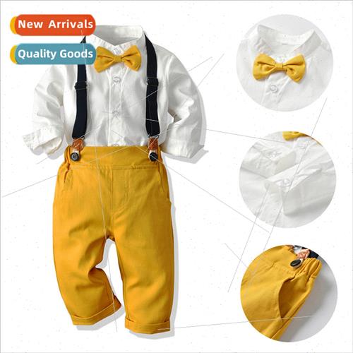 Fall new childrens long-sleeved pure white shirt creative ba