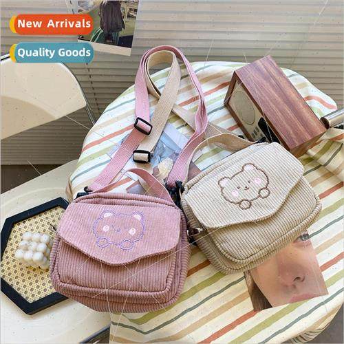 Cute ins bag female 2021 new corduroy retro small square bag