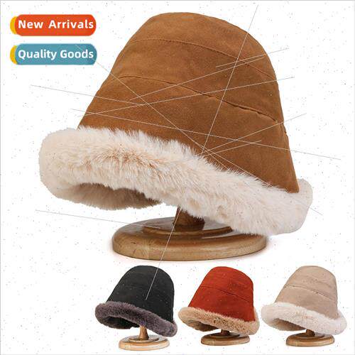 Hat female fashion fall and winter thickened fisherman hat p