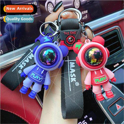 Creative cool lightning bear keychain female cute nd exquisi