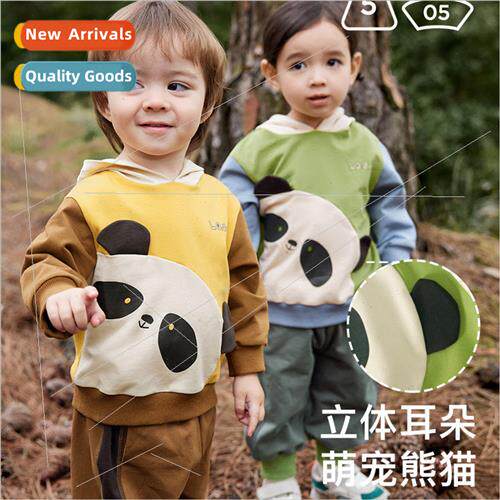 2024 Spring new childrens suit boys and girls panda sports h