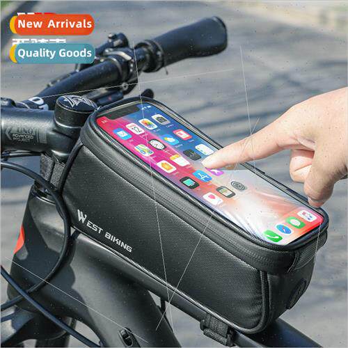 Bike bag mountain bike riding top tube bag touch screen cell