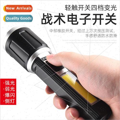 New LED T6 strong light flashlight telescopic mini zoom far