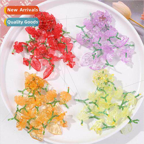 Dopamine tassel bush flowers diy handmade knitting beaded ha
