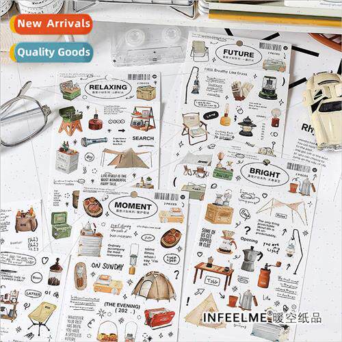 Stickers camping plan ins American creative hundred handbook
