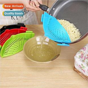 Kitchen drainer silicone pot side vegetable pouring vegetabl