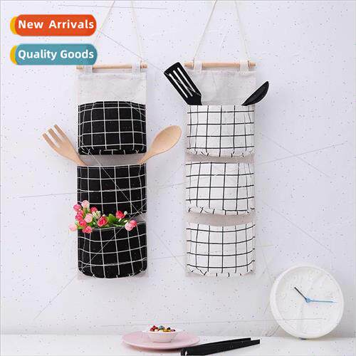 Home Cartoon Cotton nen Hanging Bag Hanging Multi-layer Hang