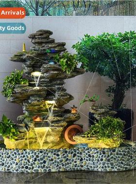 Large rockery water fountain feng shui wheel ornaments offic