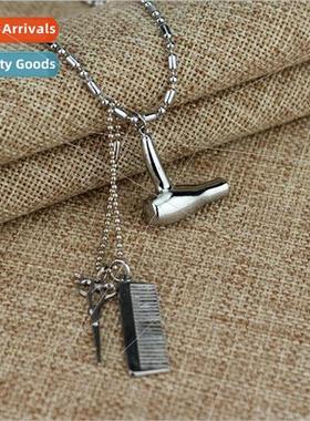 Hair stylist popular shampoo and blow dryer necklace fashion