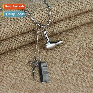 Hair stylist popular shampoo and blow dryer necklace fashion